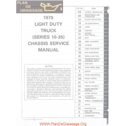 Chevrolet Light Duty Truck 10 35 1979 Chassis Service Manual