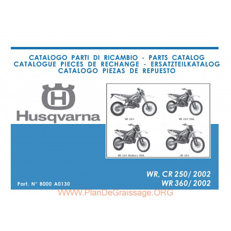 Husqvarna Wr Cr 250 360 2002 Parts List