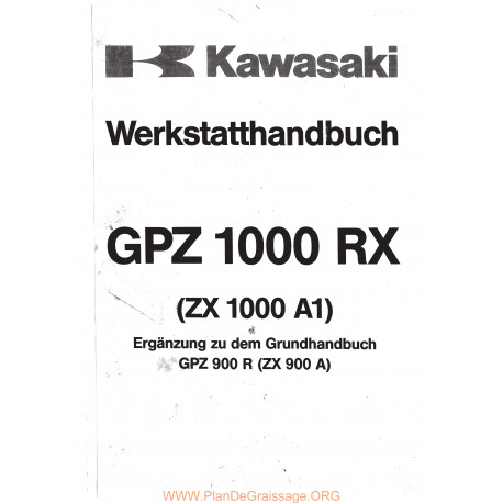 Kawasaki Gpz 1000 Rx Gpz 900 R Manual De Reparatie Suplimentar