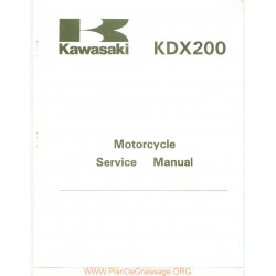 Kawasaki Kdx 200 1989 1994 Manual De Reparatie