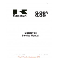 Kawasaki Klx 650 1993 Manual De Reparatie