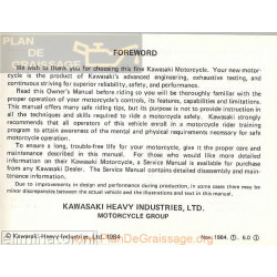 Kawasaki Zl 900 Manual De Intretinere