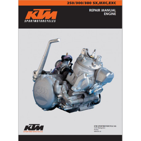 Ktm 250 300 380 Sx Mxc Exc Manuales Engine 1999 2003
