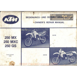 Ktm 250 Mx Mxc Gs 1984 Manual De Reparatie