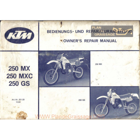 Ktm 250 Mx Mxc Gs 1984 Manual De Reparatie