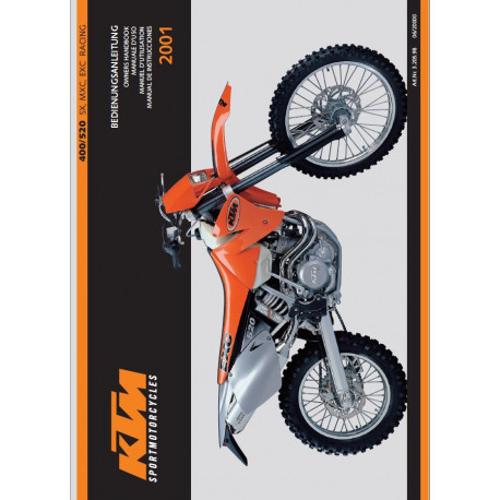 Ktm 400 520 Sx Mxc Exc Racing Manuel User 2001