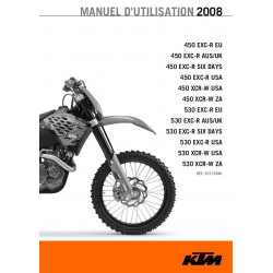 Ktm 450 530 Exc Xcr W Eu Usa Manuel Utilisation 2008