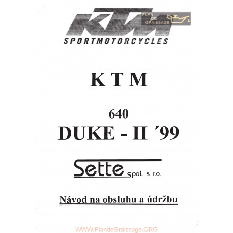 Ktm 640 Duke Ii 1999 Manual De Intretinere