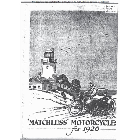 Matchless 1926 Sales Brochure