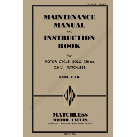 Matchless 1941 G3l Manual De Intretinere