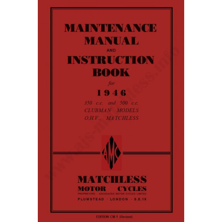 Matchless 1946 G3l G80l Manual De Intretinere