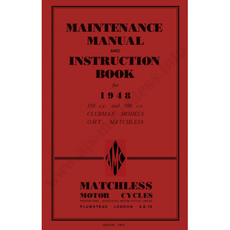 Matchless 1948 G3l G80l Manual De Intretinere