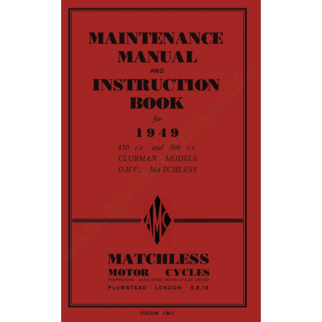 Matchless 1949 G3l G80l Manual De Intretinere