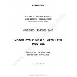 Matchless 1953 G3l Army Manual De Intretinere