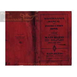 Matchless 350 500 M 1952 Singles Instruction Manual