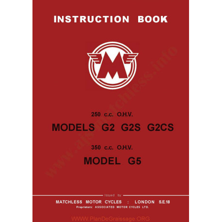 Matchless G2 G2s G2cs G5 Manual De Intretinere
