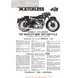 Matchless G80s Specification Single And Twin 1951