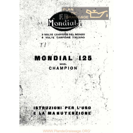 Mondial Champion 125 Ma 3 6 Valve