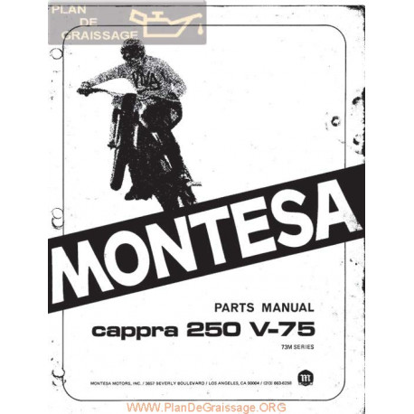 Montesa Cappra 250 V75 Despiece Y Manual Usuario