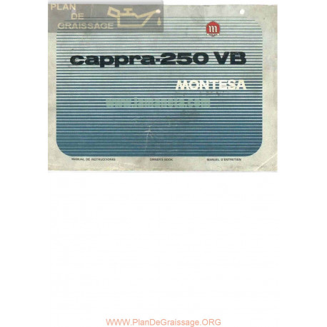 Montesa Cappra 250 Vb Manual Instrucciones Ingles
