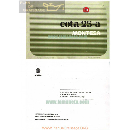 Montesa Cota 25 A Manual Instrucciones