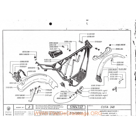 Montesa Cota 348 1978 Parts List