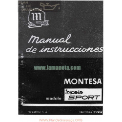Montesa Impala Sport Manual Instrucciones