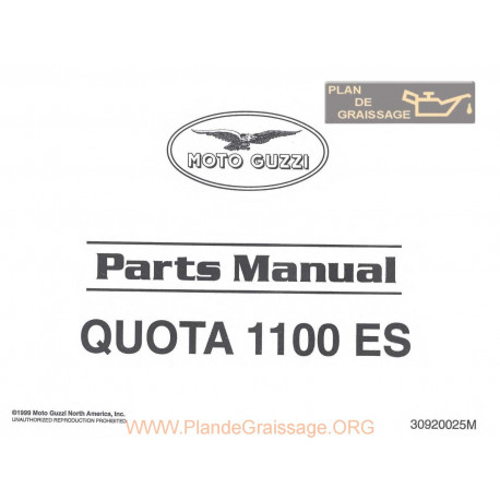 Moto Guzzi 1100 Quota 1999 Parts List