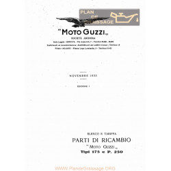 Moto Guzzi 175 E P250 Cat Ricambi