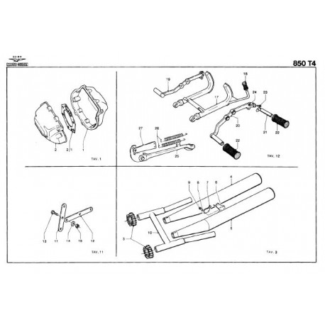 Moto Guzzi 850 T4 1980 Parts List