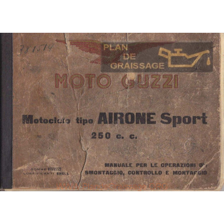 Moto Guzzi Airone 1949 Sport 1ª Serie Manuale Dofficina