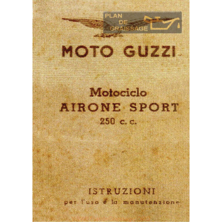 Moto Guzzi Airone 1949 Sport 1ª Serie Uso E Manutenzione