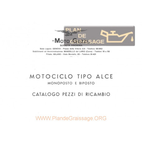 Moto Guzzi Alce 1940 Cat Ricambi