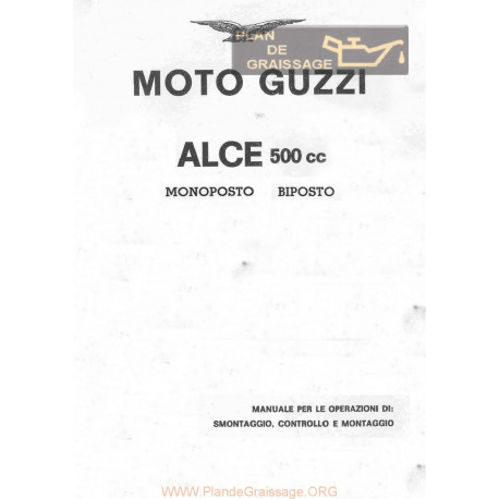 Moto Guzzi Alce 1940 Manuale Dofficina