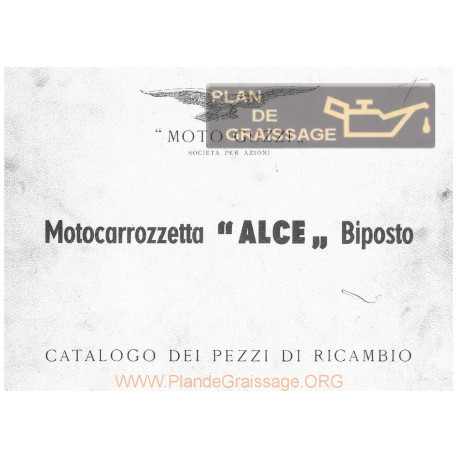 Moto Guzzi Alce Motocarrozzetta Cat Ricambi