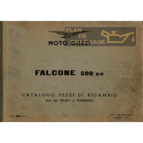 Moto Guzzi Falcone Cat Parti Di Ricambio Iv Edizione 1961