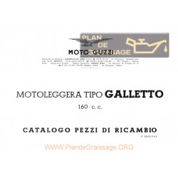 Moto Guzzi Galletto 160 Cat Parti Di Ricambio I Edizione