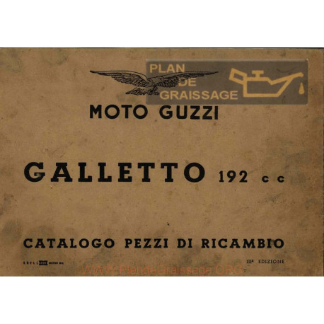 Moto Guzzi Galletto 192 Cat Parti Di Ricambio