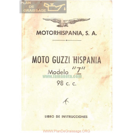 Moto Guzzi Hispania 98 Cc Mod 7 Libro De Instrucciones
