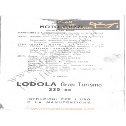 Moto Guzzi Lodola 235gt Uso E Manutenzione