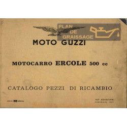 Moto Guzzi Motocarro Ercole Cat Pezzi Di Ricambio Viii Edizione 1960