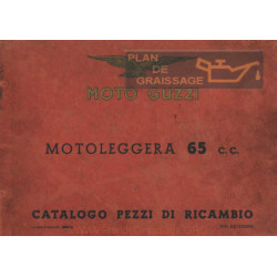 Moto Guzzi Motoleggera 65 1954 Vii Edizione Cat Ricambi
