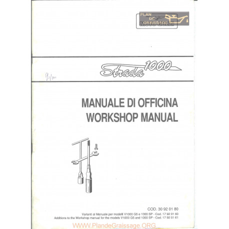Moto Guzzi Strada 1000 Manual De Reparatie