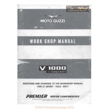 Moto Guzzi V 1000 I Manual De Reparatie Suplimentar
