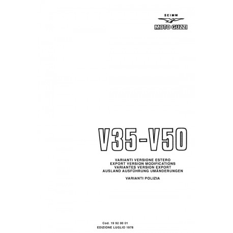 Moto Guzzi V35 V50 1978 Parts List