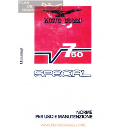 Moto Guzzi V7 750 Special Manual De Usuario Italiano