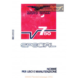 Moto Guzzi V7 Special Uso E Manutenzione