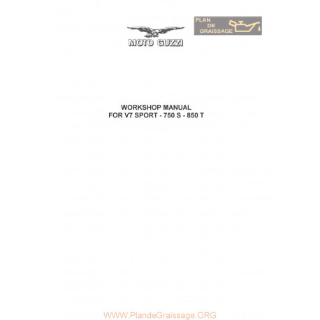 Moto Guzzi V7 Sport 750s 850t Manual De Reparatie