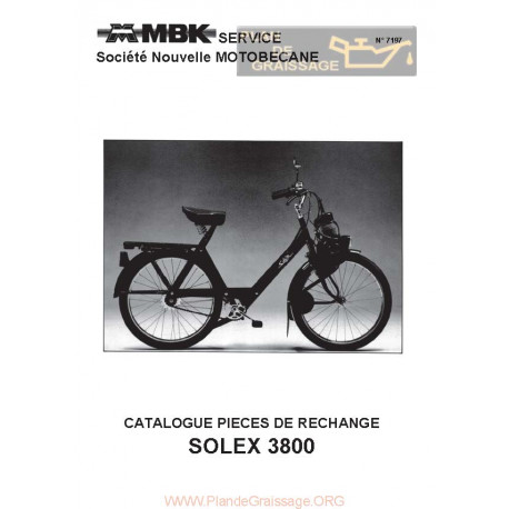 Motobecane 18 Catalogue Pieces Detachees Solex 3800 Mbk