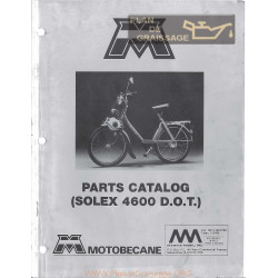 Motobecane 24 Parts Catalog Solex 4600 V2 V3